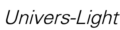 Univers-Light Font Image