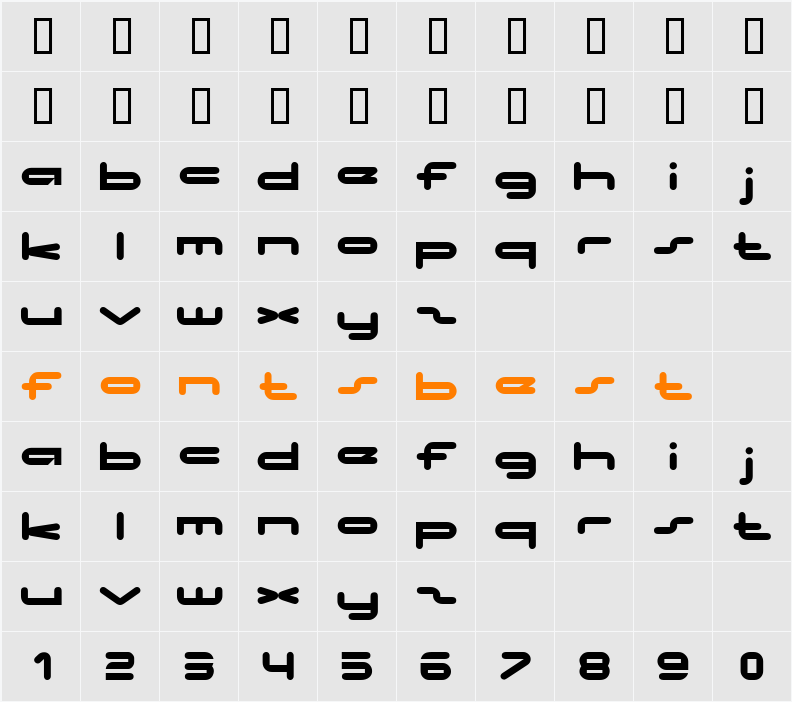 No Clocks Character Map