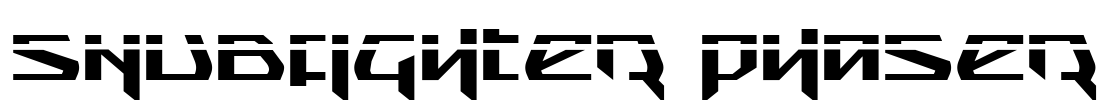 Snubfighter Phaser Font Image
