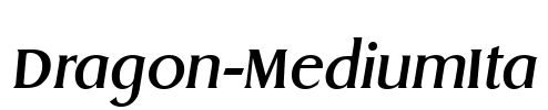 Dragon-MediumIta Font Image