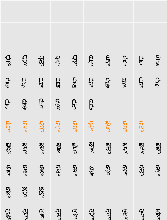 Ededris-g2 Character Map