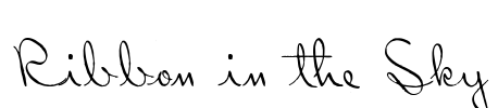 Ribbon in the Sky Font Image