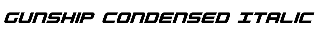 Gunship Condensed Italic