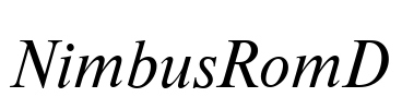 NimbusRomD Font Image