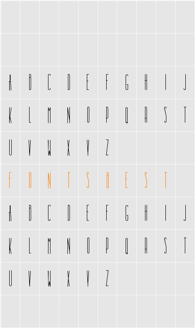 Dooodleista Condensed Character Map