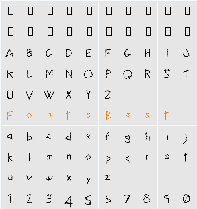 HiSky Character Map