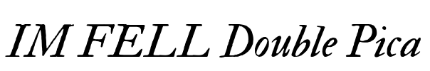 IM FELL Double Pica Font Image