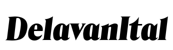DelavanItal Font Image