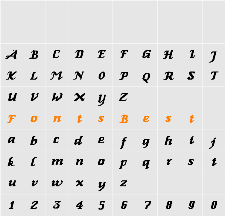 Genoa-Italic Character Map