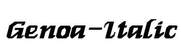 Genoa-Italic Font Image