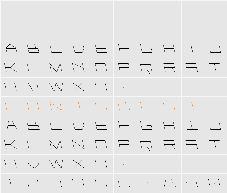 Player 1 Up Leftalic Character Map