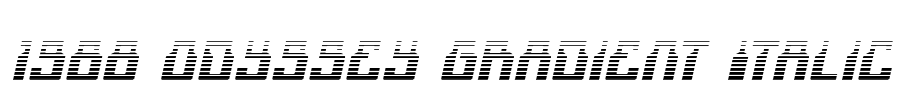 1968 Odyssey Gradient Italic Font Image