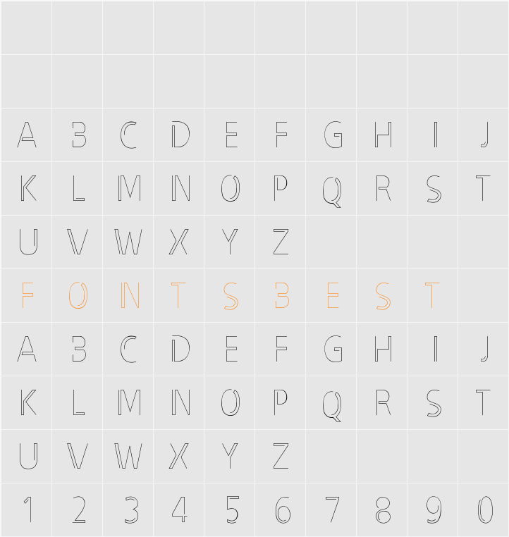 filament font Character Map