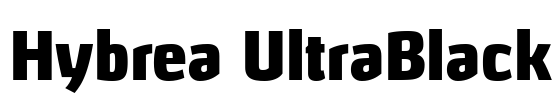 Hybrea UltraBlack Font Image
