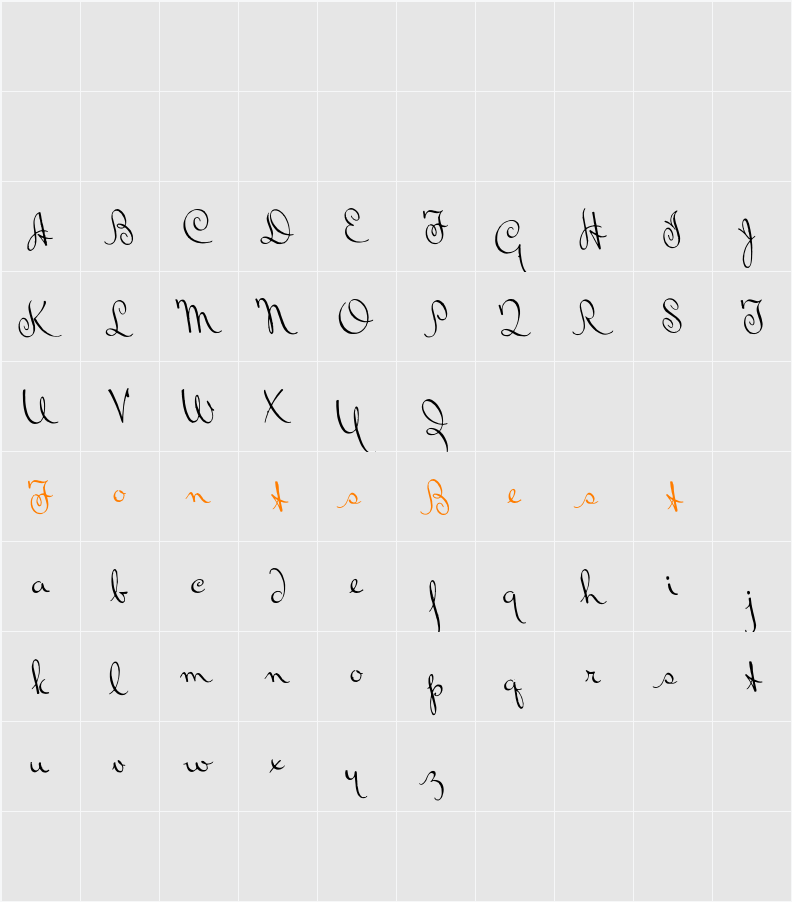 Bluelmin Ralph Character Map