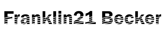 Franklin21 Becker Font Image