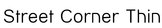 Street Corner Thin Font Image