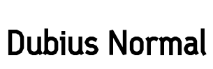 Dubius Normal Font Image