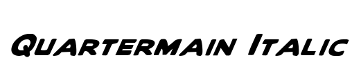 Quartermain Italic Font Image