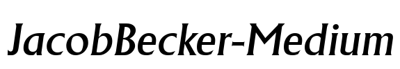 JacobBecker-Medium Font Image