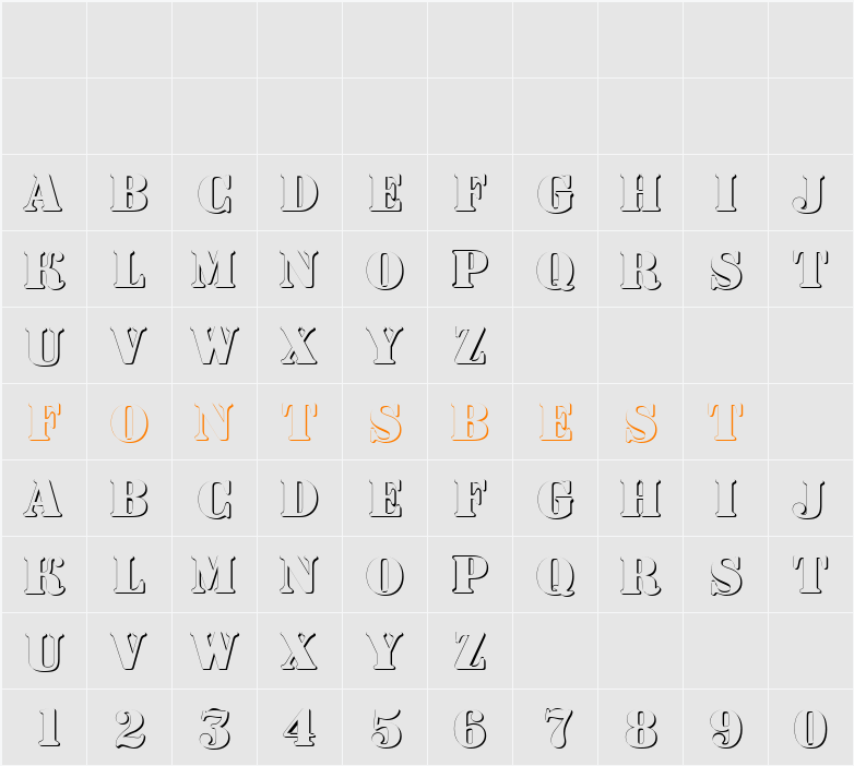 a_Dodger3Dxtr Character Map