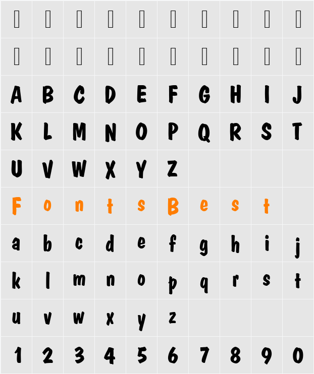 DomCasualD Character Map