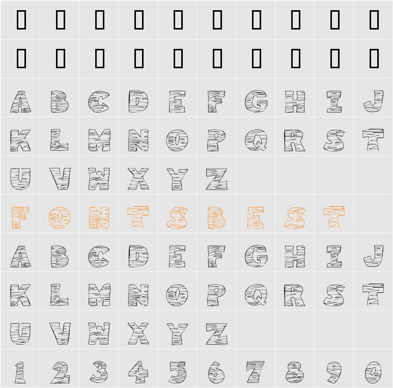 KR Tigrrr Character Map