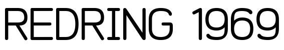 REDRING 1969 Font Image