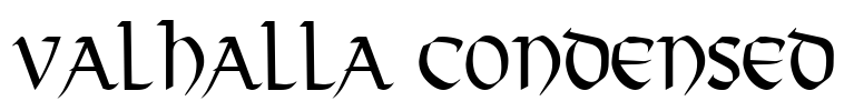 Valhalla Condensed Font Image