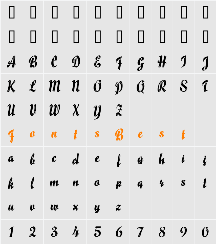Maize MF Character Map