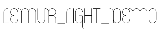 Lemur_Light_DEMO Font Image