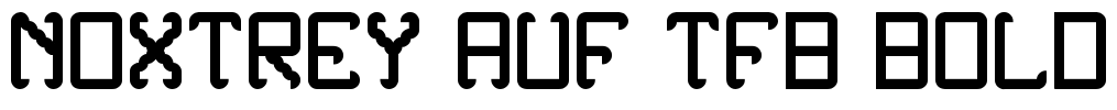 Noxtrey Auf tfb bold Font Image