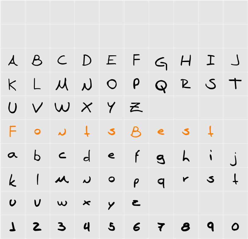 Denise Sans Character Map