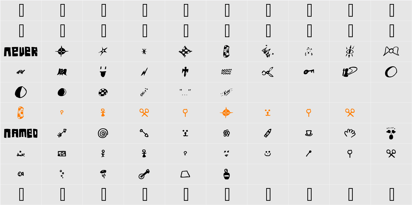 FSO never named Character Map