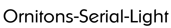 Ornitons-Serial-Light Font Image