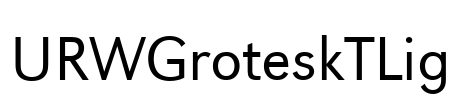 URWGroteskTLig Font Image
