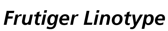 Frutiger Linotype