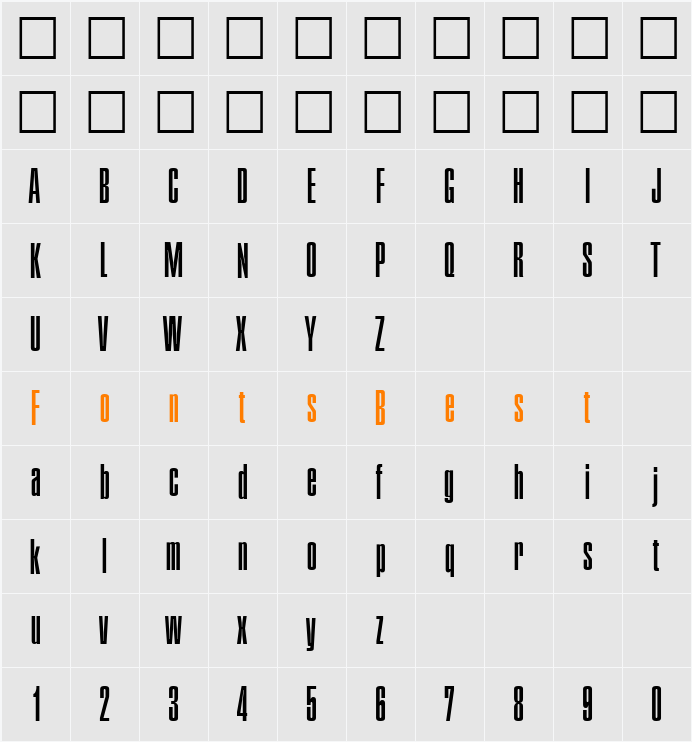 Plakette-Light Character Map