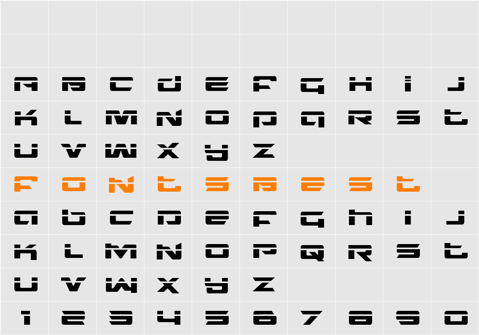 Northstar Laser Character Map