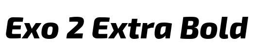 Exo 2 Extra Bold Font Image