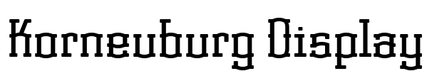 Korneuburg Display Font Image