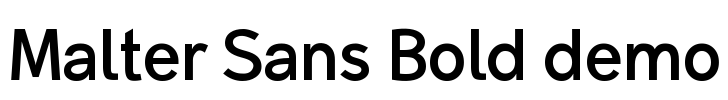 Malter Sans Bold demo
