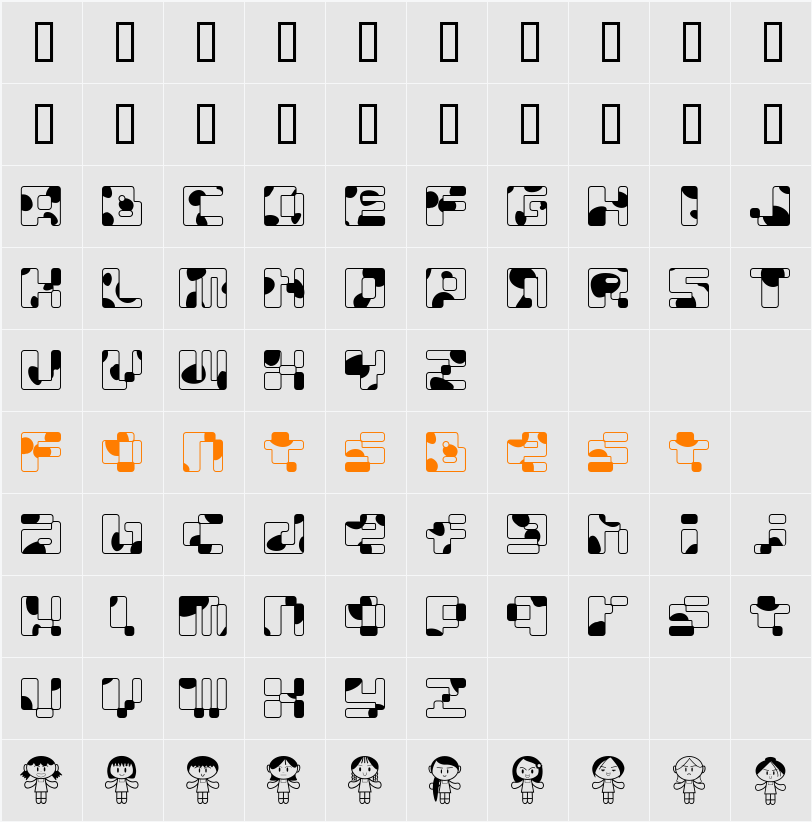 MOOGIRL Character Map
