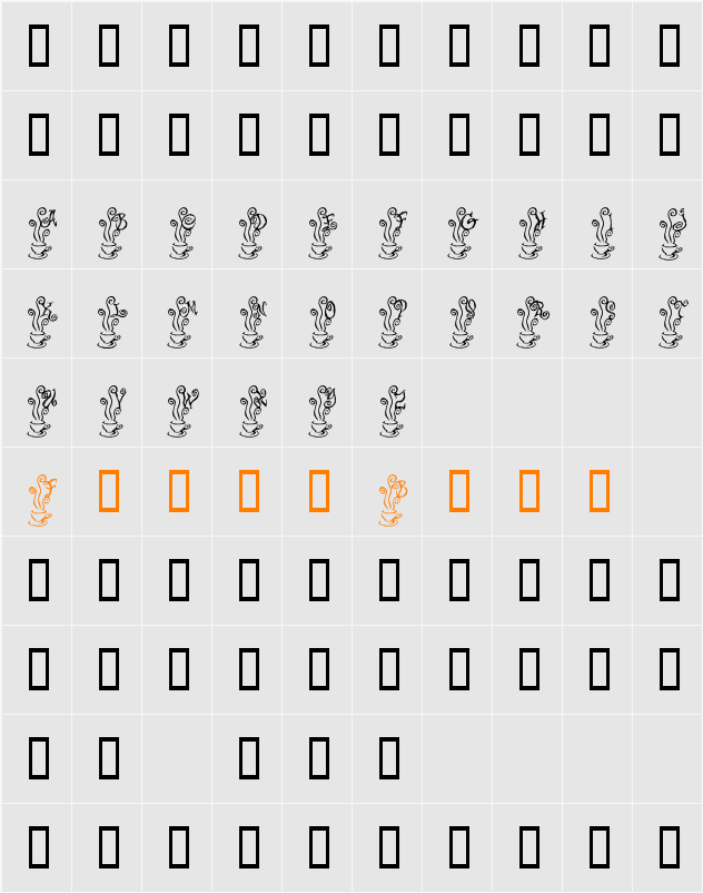 KR Magic Tea Character Map