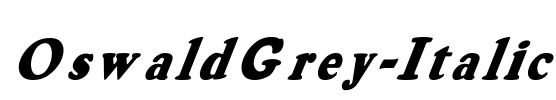 OswaldGrey-Italic Font Image