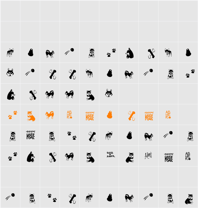 Dingbash Character Map