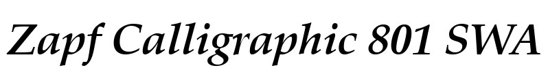 Zapf Calligraphic 801 SWA Font Image