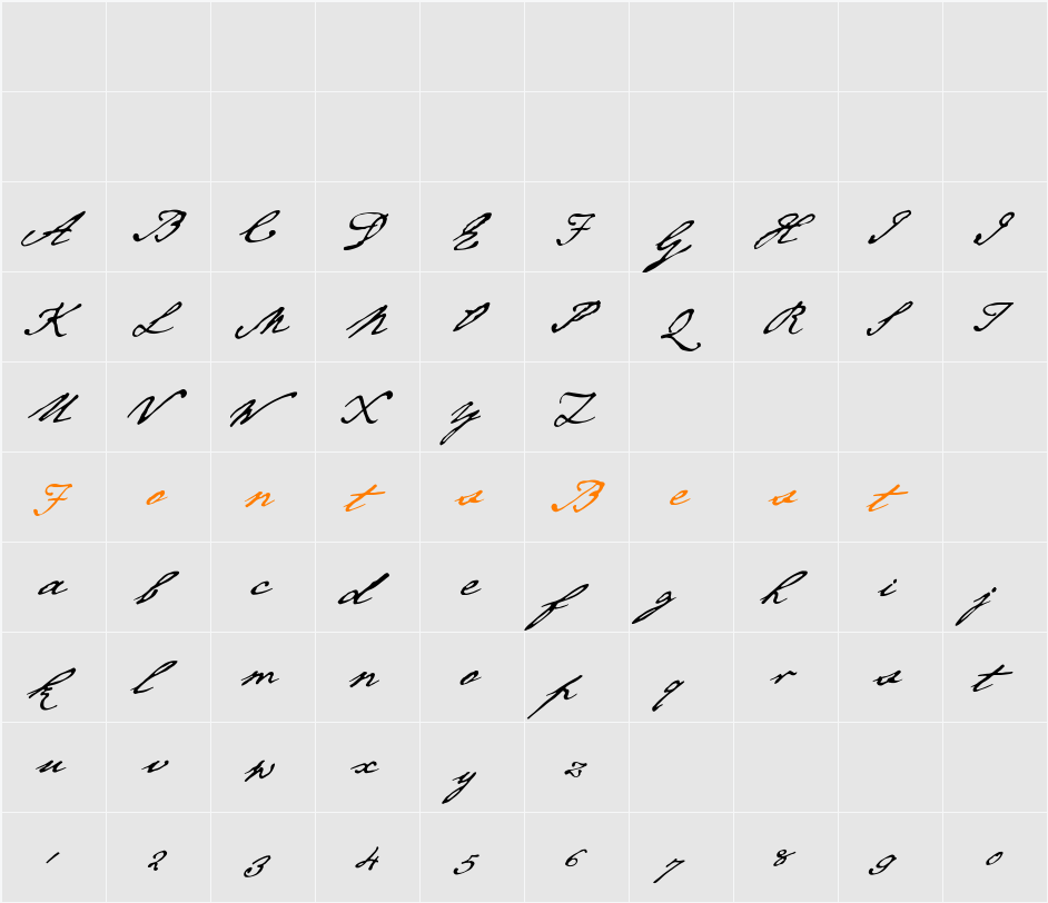 P22Chatham Character Map