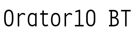 Orator10 BT Font Image