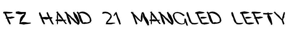 FZ HAND 21 MANGLED LEFTY Font Image